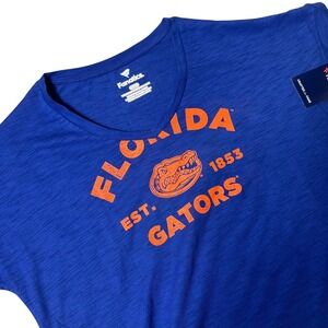 NEW Florida Gators V-Neck T-Shirt Women S‎ Blue Oversized Fanatics College Tee
